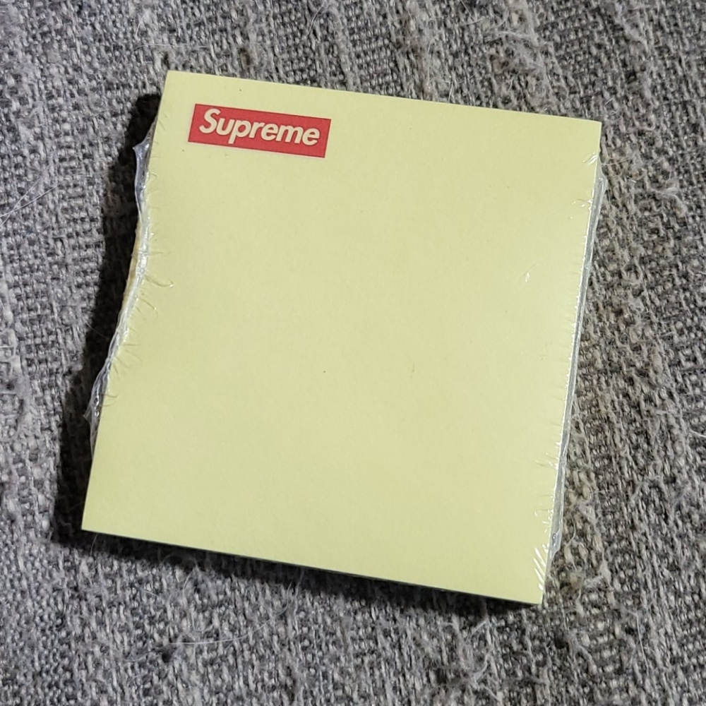 Supreme yellow sticky note